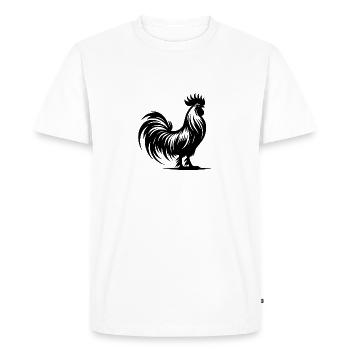 Pedigree élégant avec un grand peigne - T-shirt Premium bio Homme - blanc - Devant - Nico (187cm)