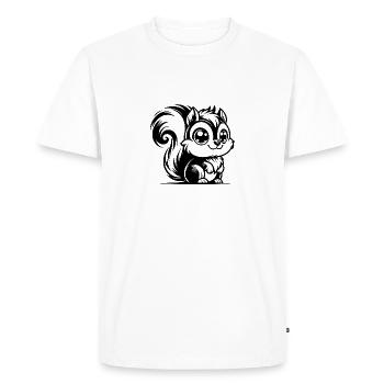 Enfants écureuil crayon dessin animé - T-shirt Premium bio Homme - blanc - Devant - Nico (187cm)