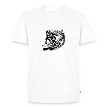 Compétition de ski Rivalité et sportif - T-shirt Premium bio Homme - blanc - Devant - Nico (187cm)