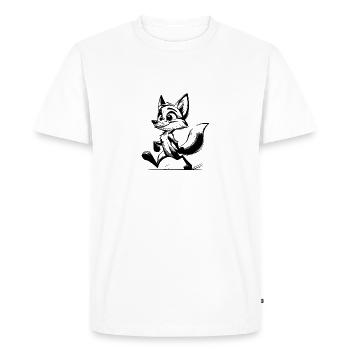Fox Drawing Sly Fox - Men's Premium Organic T-Shirt - white - Front - Nico (187cm)