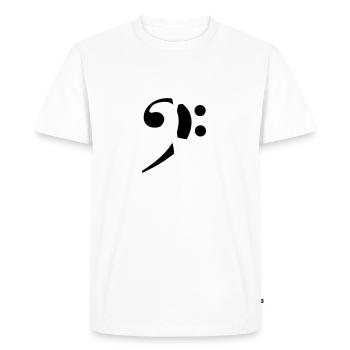 La clé de fa pour les musiciens de notre série - T-shirt Premium bio Homme - blanc - Devant - Nico (187cm)