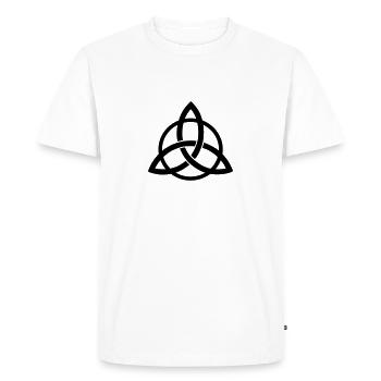 triquetra intertwined symbol Celtic neopaganism - Men's Premium Organic T-Shirt - white - Front - Nico (187cm)