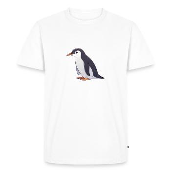 Penguin - Men's Premium Organic T-Shirt - white - Front - Nico (187cm)