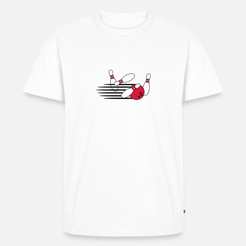 Fast Bowling Throw - Männer Premium Bio T-Shirt - Weiß