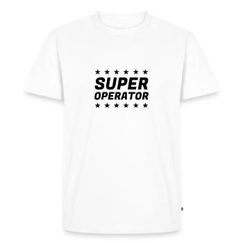 Driver Forklift Fahrer Cariste Work Job Travail - Men's Premium Organic T-Shirt - white - Front - Nico (187cm)