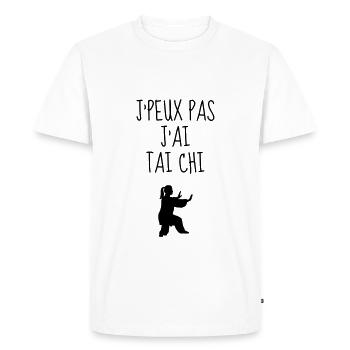 Taijiquan / Tai-Chi Chuan / Tai Chi / Tai-Chi - T-shirt Premium bio Homme - blanc - Devant - Nico (187cm)