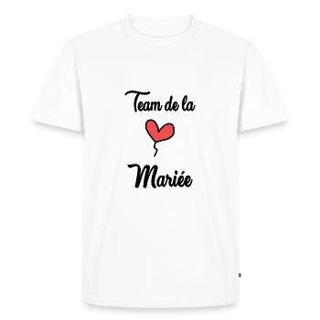 TEAM DE LA MARIEE - T-shirt Premium bio Homme - blanc - Devant - Nico (187cm)
