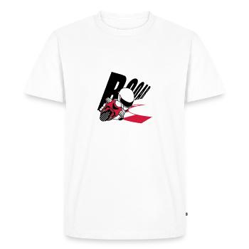 MOTO GP ROAR - Männer Premium Bio T-Shirt - Weiß - Vorne - Nico (187cm)