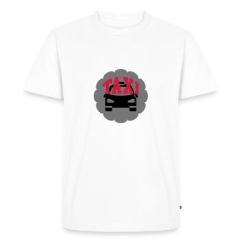 Taxi - Men's Premium Organic T-Shirt - white - Front - Nico (187cm)