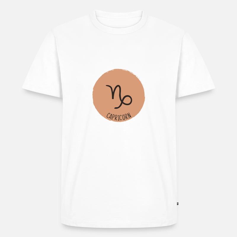 Steinbock-Sternzeichen - Männer Premium Bio T-Shirt - Weiß