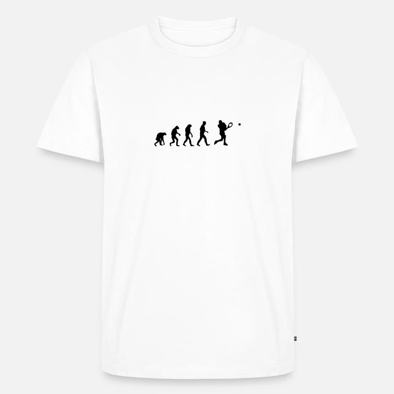 tennis evolution - T-shirt Premium bio Homme - blanc