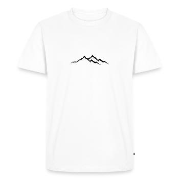 Zick Zack montagne en bas. - T-shirt Premium bio Homme - blanc - Devant - Nico (187cm)