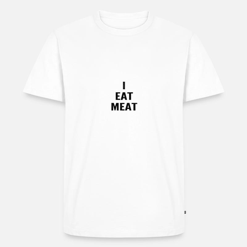 Fleischesser Fleisch Grille - Männer Premium Bio T-Shirt - Weiß