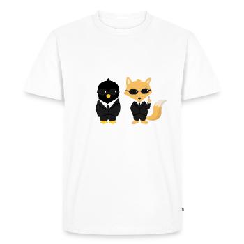 Geeks in black - Men's Premium Organic T-Shirt - white - Front - Nico (187cm)