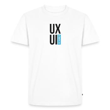 UX UI Designer | Computer Graphic Gift - Men's Premium Organic T-Shirt - white - Front - Nico (187cm)