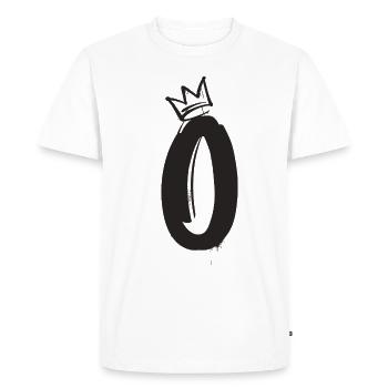 O - Men's Premium Organic T-Shirt - white - Front - Nico (187cm)