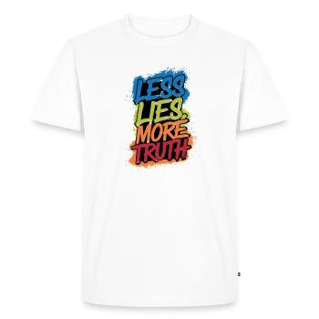 Les lies more truth - T-shirt Premium bio Homme - blanc - Devant - Nico (187cm)