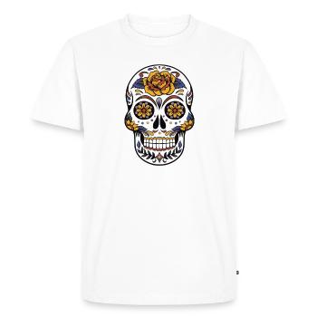 skull mexico mexico - T-shirt Premium bio Homme - blanc - Devant - Nico (187cm)