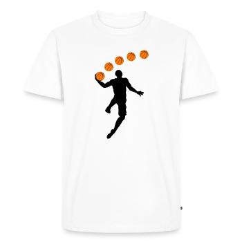 Basketteurs - T-shirt Premium bio Homme - blanc - Devant - Nico (187cm)
