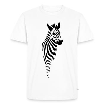 zebra - T-shirt Premium bio Homme - blanc - Devant - Nico (187cm)
