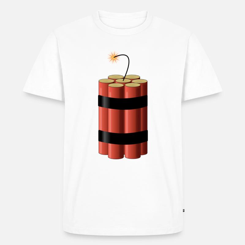 Dynamite TNT - Männer Premium Bio T-Shirt - Weiß