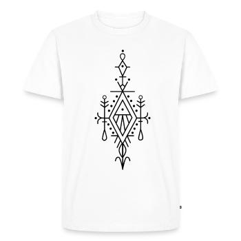 SYMBOLE KABYLE - T-shirt Premium bio Homme - blanc - Devant - Nico (187cm)