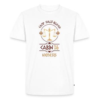 Cabin #16 in Camp Half Blood, Child of Nemesis - Men's Premium Organic T-Shirt - white - Front - Nico (187cm)