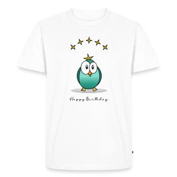 HAPPY BIRTHDAY - T-shirt Premium bio Homme - blanc - Devant - Nico (187cm)