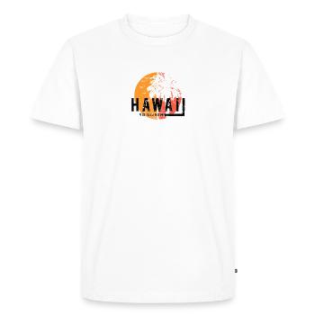 Artistic Big Island Hawaii Cool Palm Tree - Men's Premium Organic T-Shirt - white - Front - Nico (187cm)