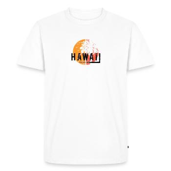 Artistic Kauai Hawaii Cool Palm Tree Vacation - Men's Premium Organic T-Shirt - white - Front - Nico (187cm)