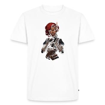 Femmes Steampunk Magnifiques Steampunk - T-shirt Premium bio Homme - blanc - Devant - Nico (187cm)