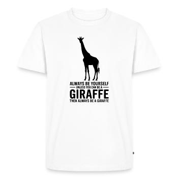 Dynastiques de girafe Girafe Drôle de cadeau de girafe - T-shirt Premium bio Homme - blanc - Devant - Nico (187cm)