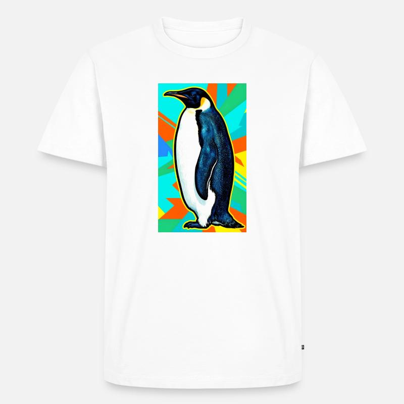 Pinguin - Männer Premium Bio T-Shirt - Weiß