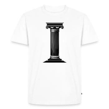 Colonne romaine - T-shirt Premium bio Homme - blanc - Devant - Nico (187cm)