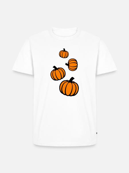 Kürbis - Männer Premium Bio T-Shirt - Weiß