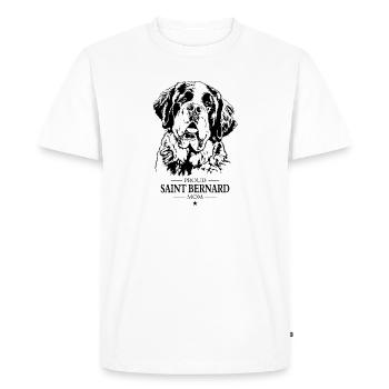 Saint Bernard Mom Dog Dog Saint Bernard Wilsigns - Men's Premium Organic T-Shirt - white - Front - Nico (187cm)