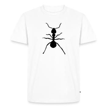 grosse fourmi noire - T-shirt Premium bio Homme - blanc - Devant - Nico (187cm)