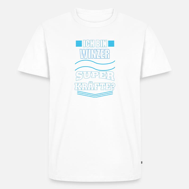 WINZER - Männer Premium Bio T-Shirt - Weiß