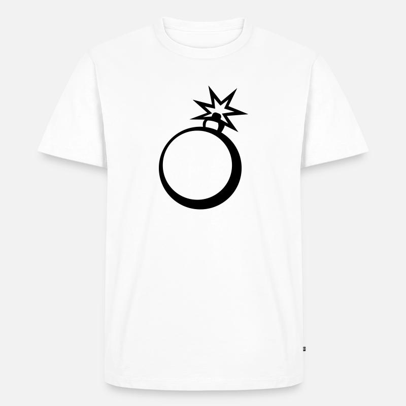 clipart bombe zuender - Männer Premium Bio T-Shirt - Weiß