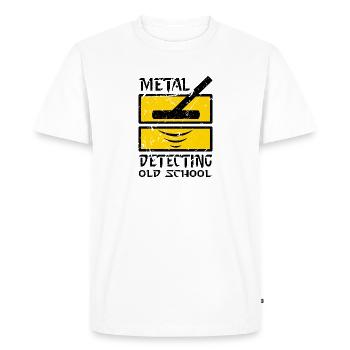Détection de métaux Old School An'uncios Deep Detector - T-shirt Premium bio Homme - blanc - Devant - Nico (187cm)