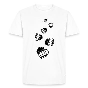 Icône de l’icône de la bière - T-shirt Premium bio Homme - blanc - Devant - Nico (187cm)