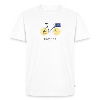 Cycliste Vélo Bière Citron - T-shirt Premium bio Homme - blanc - Devant - Nico (187cm)