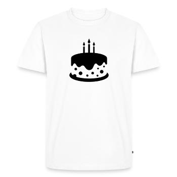 Gâteau d'anniversaire - T-shirt Premium bio Homme - blanc - Devant - Nico (187cm)