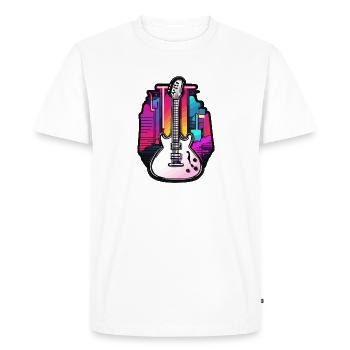 Rock n roll / Guitar / Music / Instrument - Men's Premium Organic T-Shirt - white - Front - Nico (187cm)