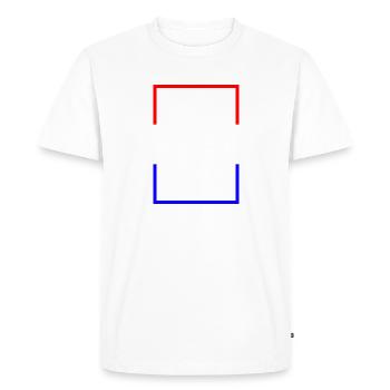 Pays-Bas - Lettrage de déclaration avec drapeau - T-shirt Premium bio Homme - blanc - Devant - Nico (187cm)