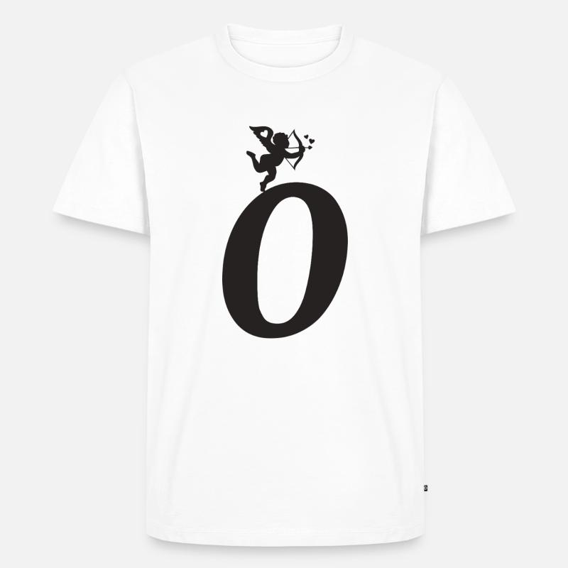 O - Männer Premium Bio T-Shirt - Weiß