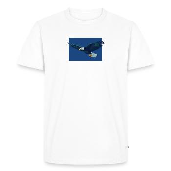 Eagle Flight in Blue Sky, Seattle, Seahawks - Men's Premium Organic T-Shirt - white - Front - Nico (187cm)