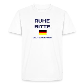 Cadeau pour prof d'allemand - T-shirt Premium bio Homme - blanc - Devant - Nico (187cm)