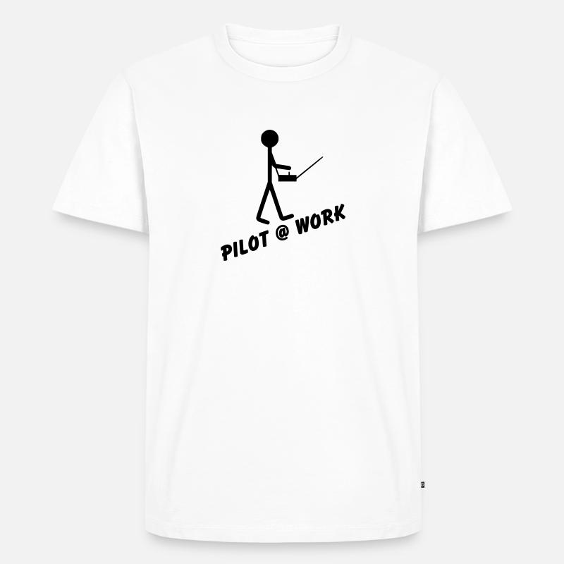 Pilot @ Work - Men's Premium Organic T-Shirt - white