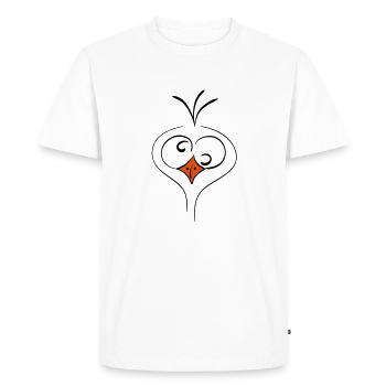 drôle d'oiseau - T-shirt Premium bio Homme - blanc - Devant - Nico (187cm)